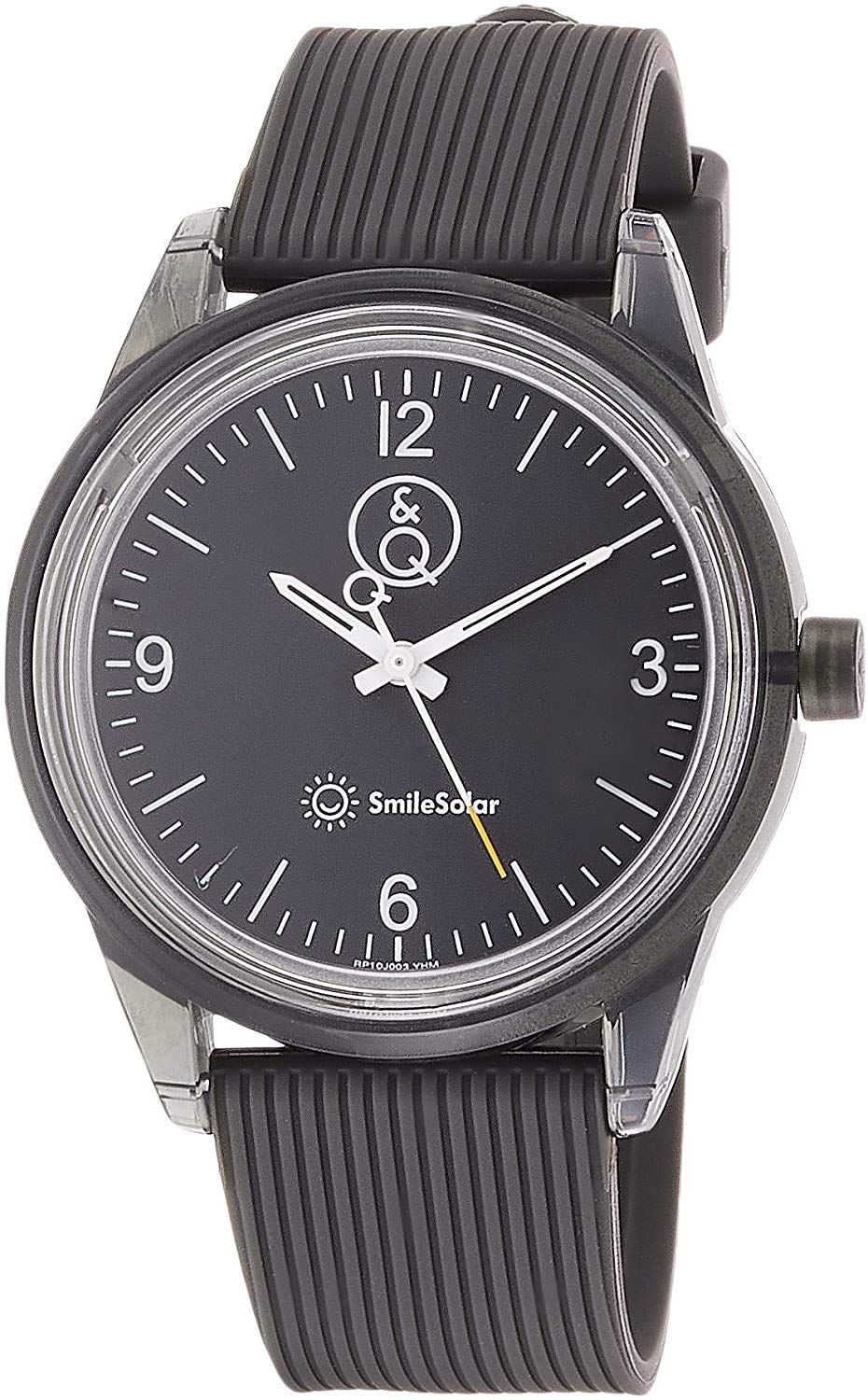 【新着商品】[シチズン Qu0026Q] 腕時計 アナログ スマイルソーラー 防水 ウレタンベルト RP10-003 メンズ グレー