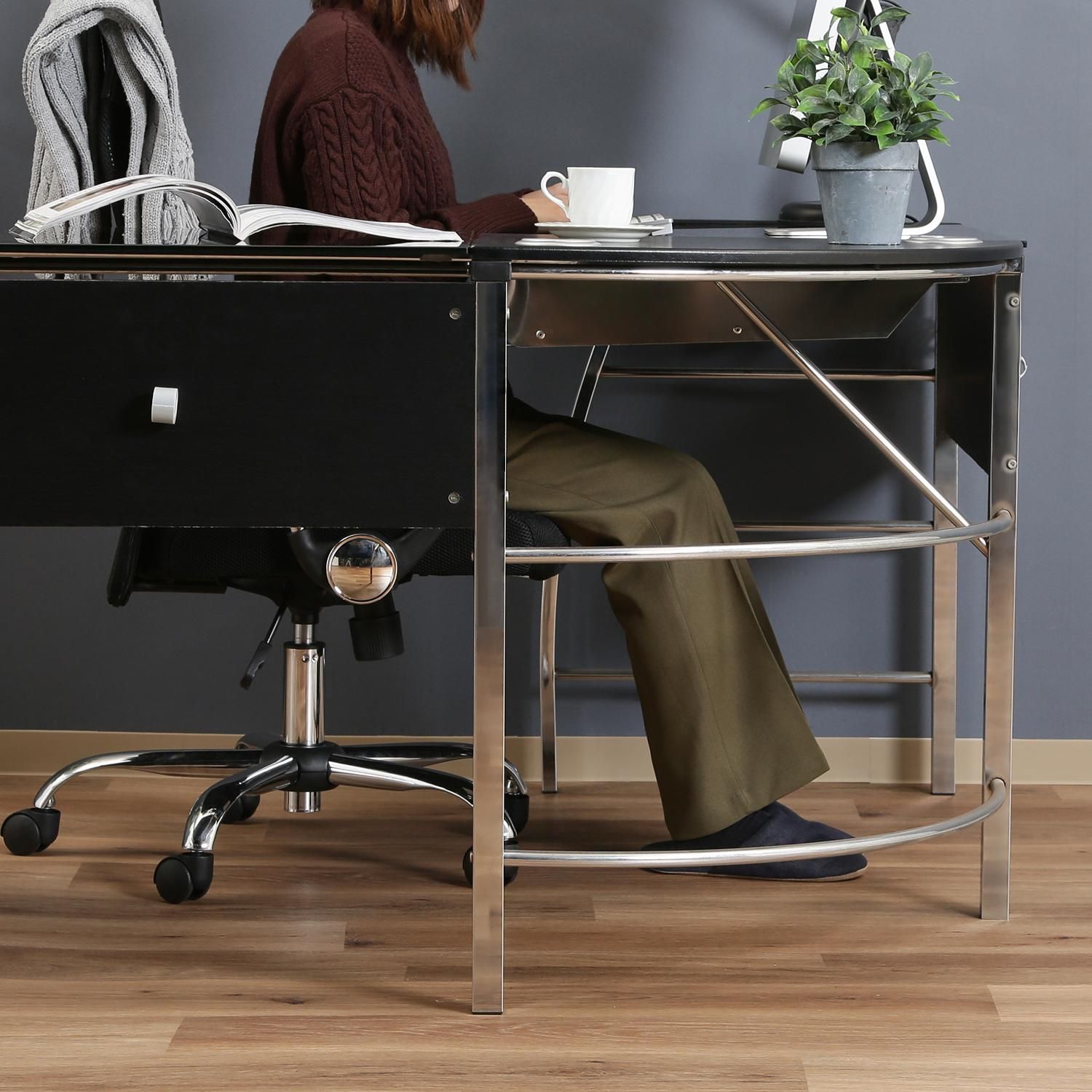 ブラック 事務机