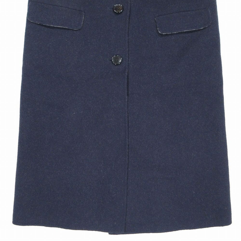 セオリーリュクス　ダウンチェスターコート　M相当　ネイビー　ロング　美品 セオリーリュクス theory luxe ダブルフェイス チェスター