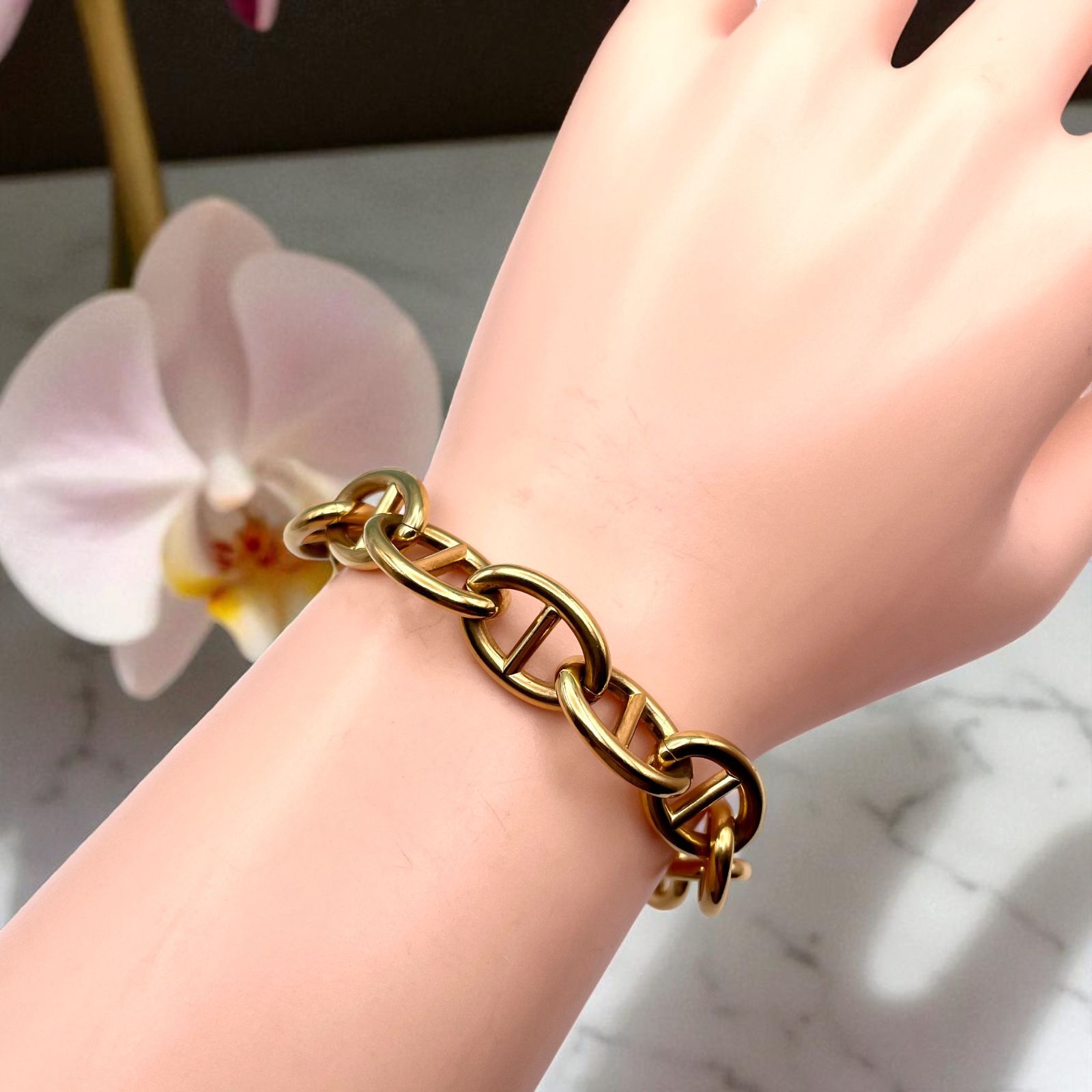 極美品 □ GUCCI グッチ アンカーチェーン ブレスレット 極美品 □ GUCCI グッチ アンカーチェーン ブレスレット