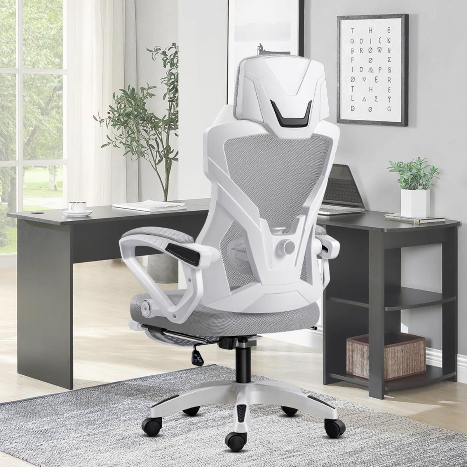 オフィス家具Fuwata オフィスチェア メッシュチェア 人間工学デスクチェア S字構造 椅