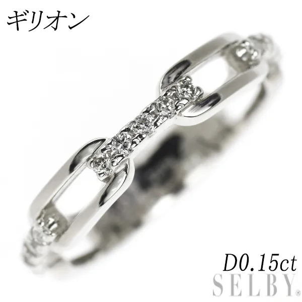 K18 PG 平打 ダイヤ入 リング 24-7 ギリオン 24-7 K18PGダイヤリング