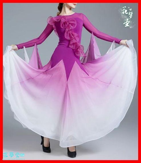 25年新作 新品未使用 社交ダンスドレス スタンダードドレス 競技 フロート付 オーダーメイド