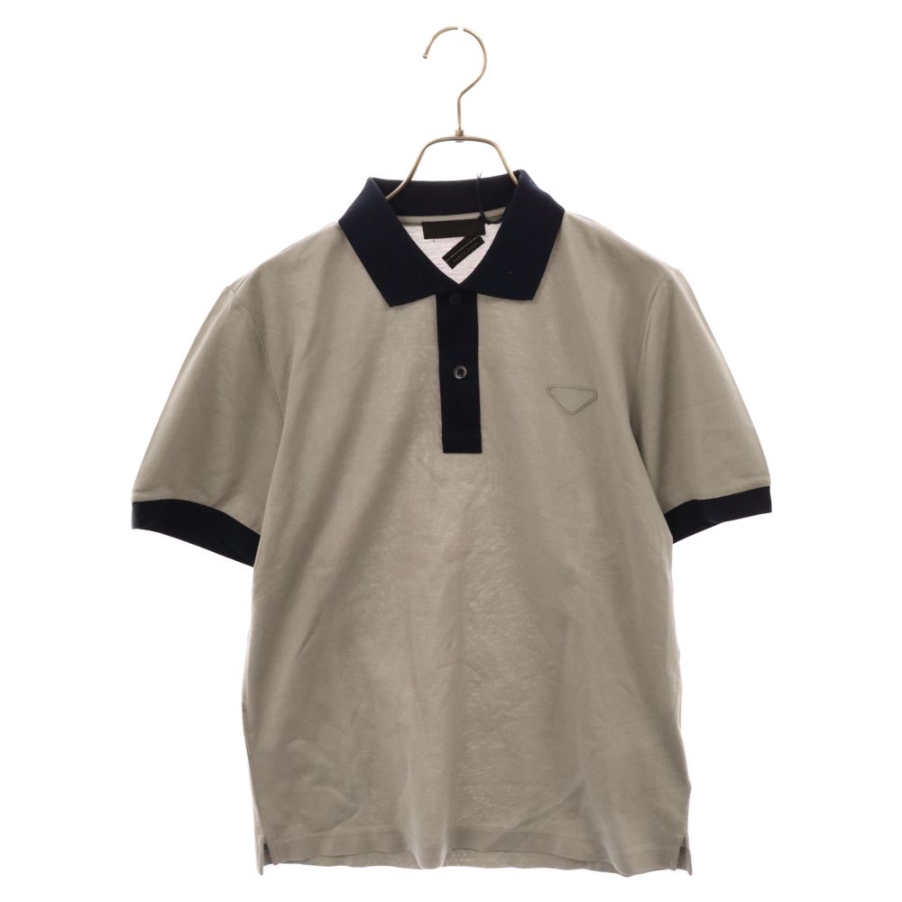 PRADA グレー ポロシャツ 早い者勝ち】PRADA メンズ グレー ポロシャツ ヴィンテージ長袖