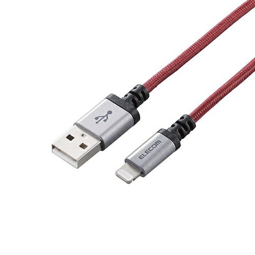 5個セット エレコム Lightningケーブル|高耐久|1.2m|レッド MPA-UALS12RDX5