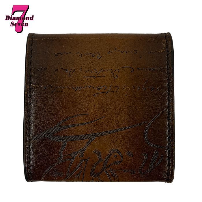 中古】】BERLUTI ベルルッティ オリジン スクリット レザー コイン  