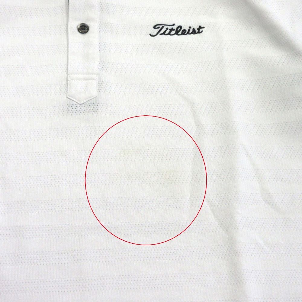 Titleist ゴルフ用半袖ポロシャツ ホワイト　新品未使用 Titleist タイトリスト TITLEIST ストレッチ パネルストライプ先