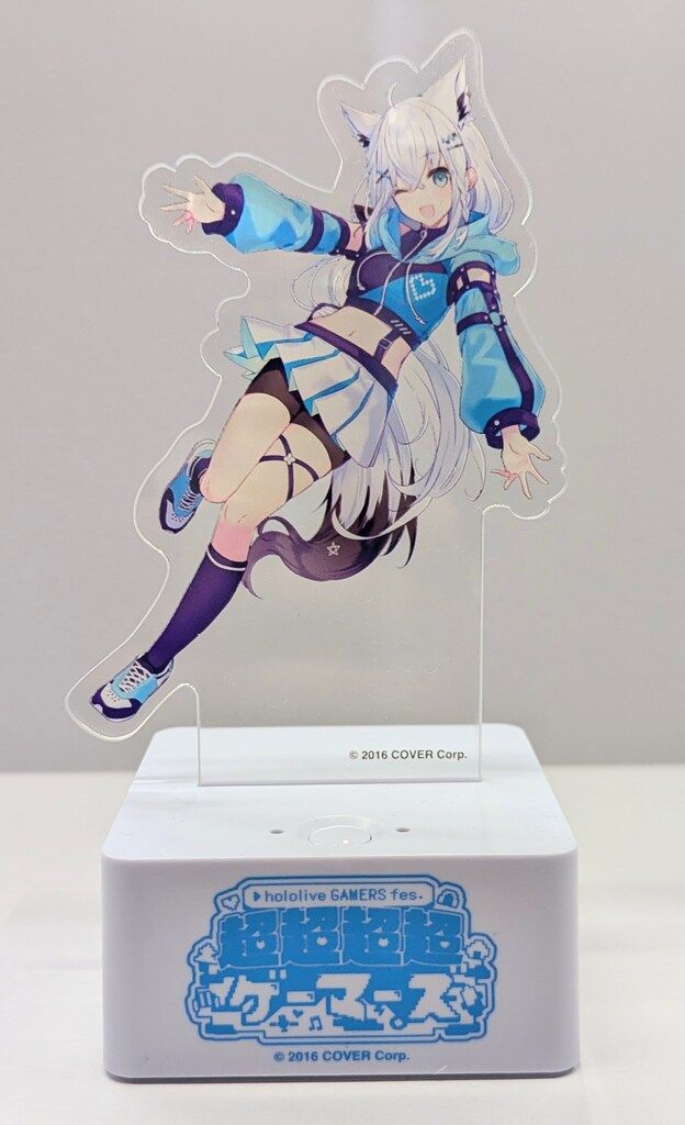 カバー hololive GAMERS fes. 超超超超ゲーマーズ ホロライブ 白上フブキ/LEDアクリルスタンド　※開封品・画像は参考です。