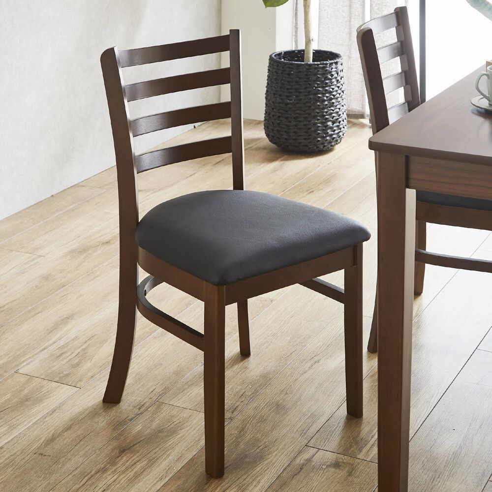 ♪ダイニング3点セット ブラウン ［丸テーブル(幅80cm)＋ チェア