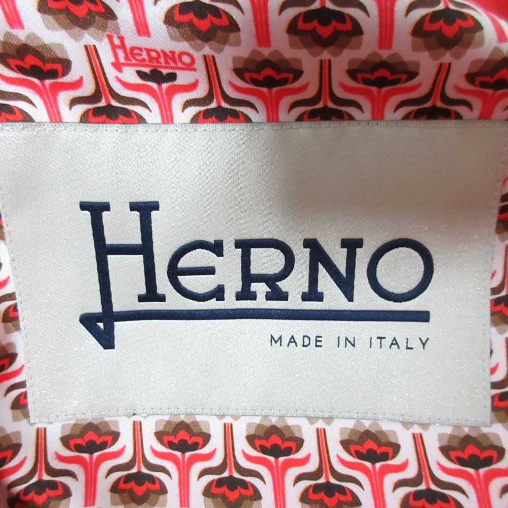HERNO - 美品 HERNO ヘルノ ジップアップ スタンドカラーコート ハーフコート サイズ40 オレンジ レディース 古着 中古 USED HERNO 美品 ヘルノ ジップアップ スタンドカラーコート ハーフ