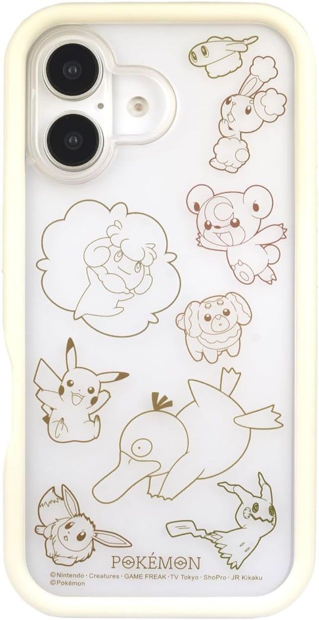 iPhone16 ケース カバー ポケモン ポケットモンスター プランプフレームケース POKE-938 【メール便発送商品】 pz-gr010