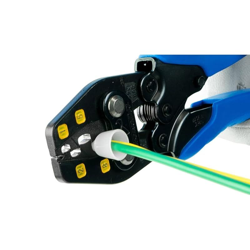 絶縁被覆付閉端接続子用圧着工具