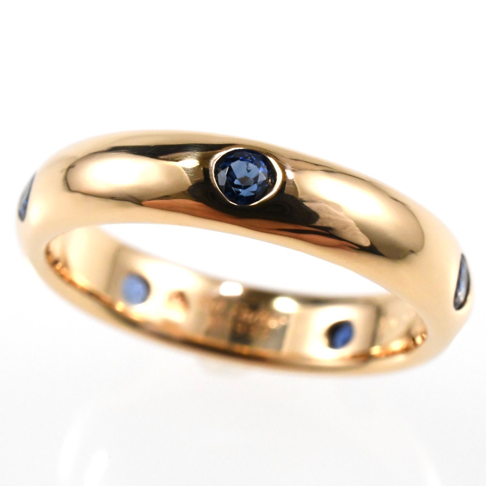 カルティエ リング サファイア エリプス K18 YG 50 9.5号 レア