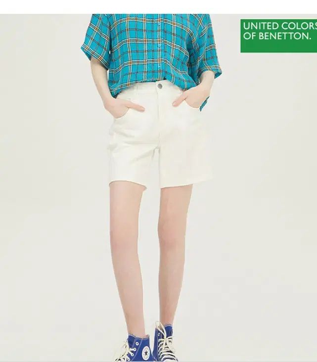 BENETTON(ベネトン) バックバンディング デニム ショートパンツ パンツ 46 サイズ 正規品
