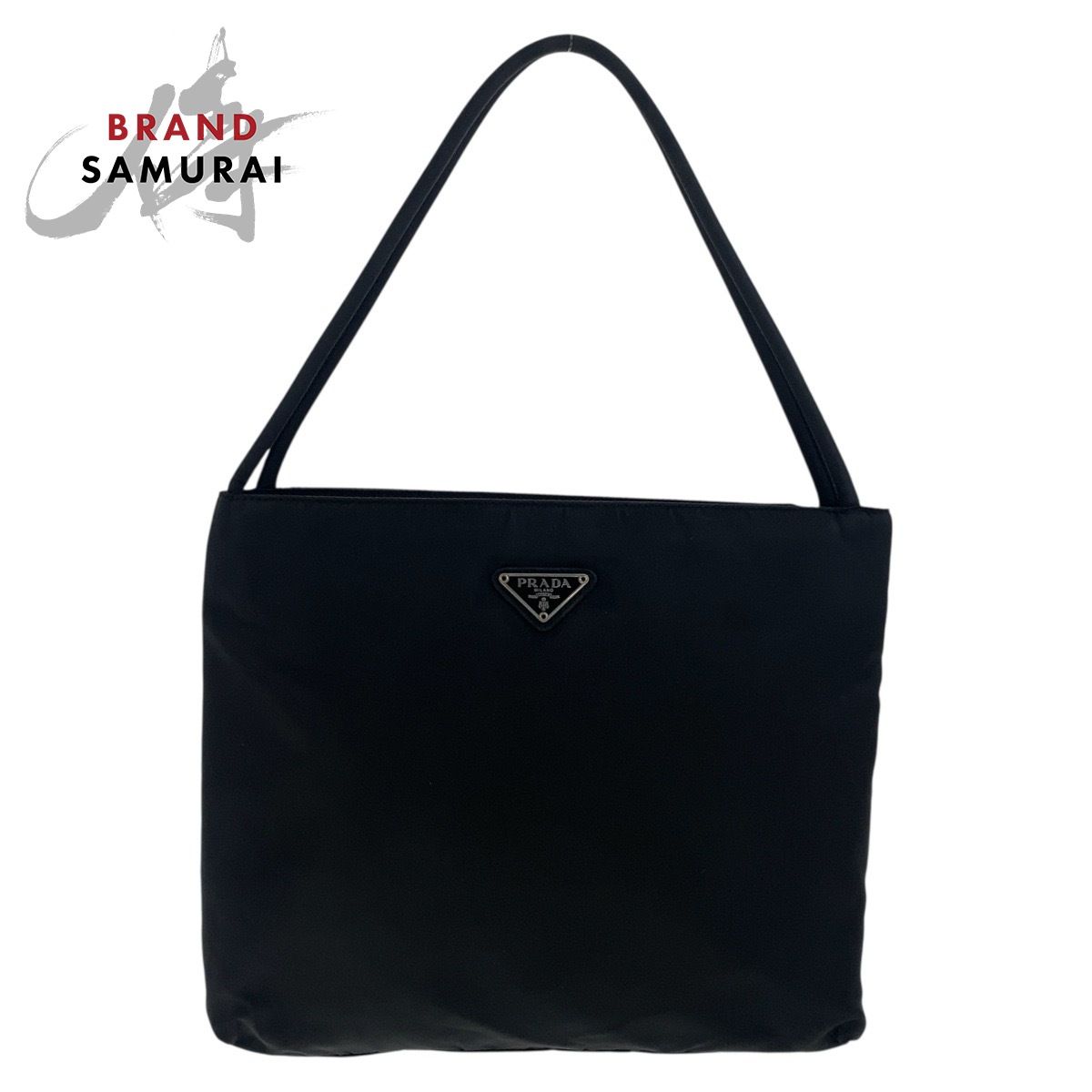 みぃ PRADA 三角ロゴ　トートバッグ　シルバー金具　ブラック 楽天市場】美品 PRADA プラダ テスート 三角ロゴプレート