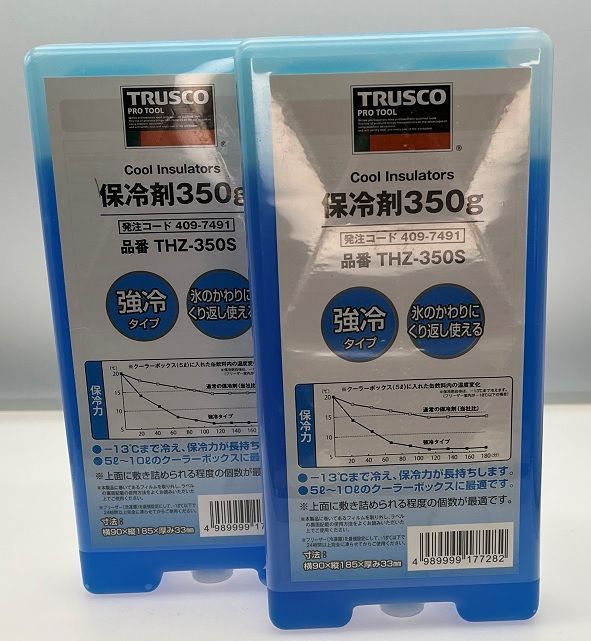 トラスコ中山/TRUSCO TRUSCO 保冷剤 350g THZ350 2個 メルカリ