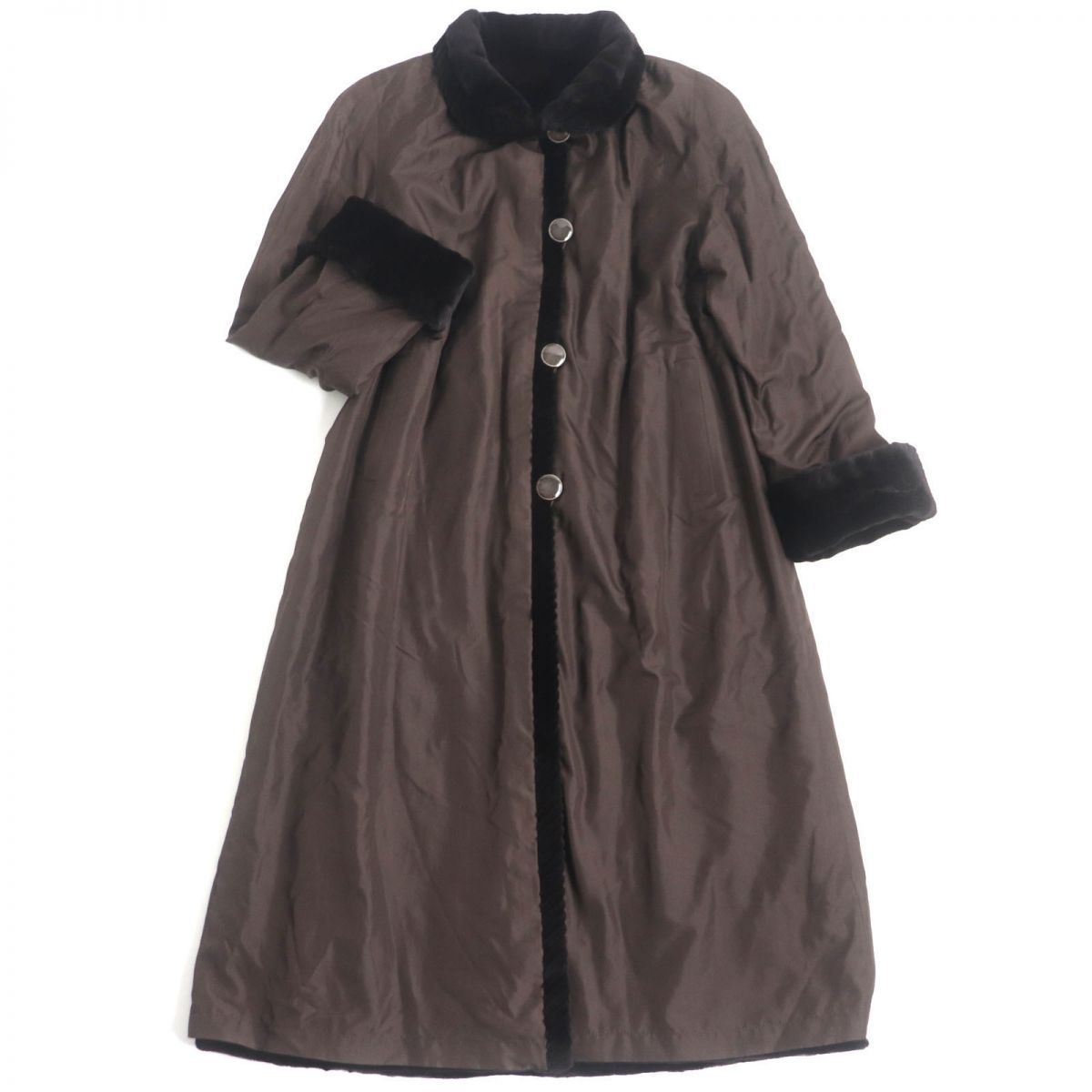 毛並み極美品▽MINK シェアードミンク 本毛皮ロングコート