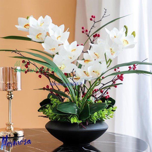 造花 枯れない花 胡蝶蘭 造花インテリア 鉢植え 観葉植物 リアル 北欧 アート 陶器 害虫駆除不要 本物そっくり 花瓶付き 花束 装飾花 nee5u378148