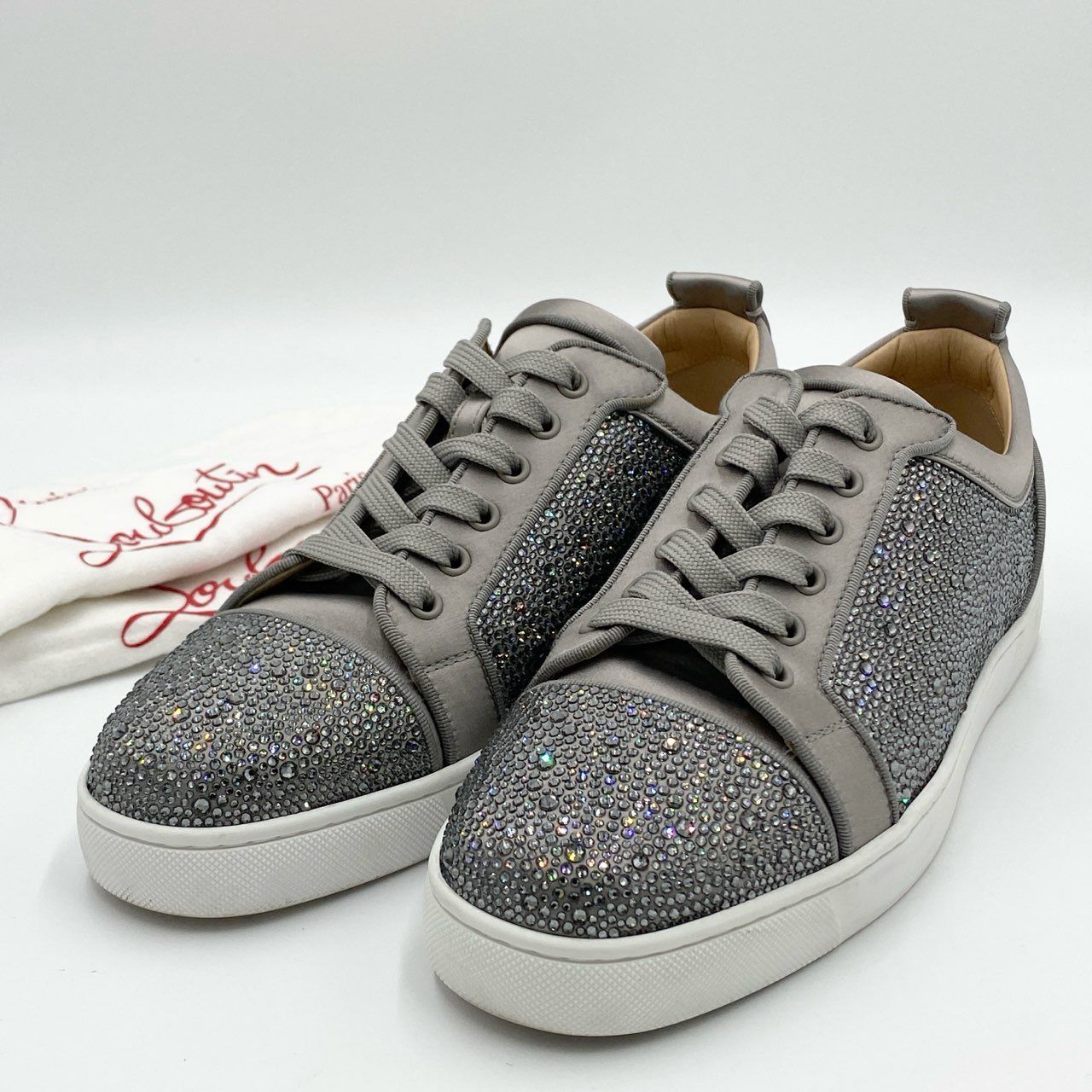 クリスチャンルブタン　新品　ラインストーン　スワロ　ビジュー　メッシュ 1h20《極美品》 Christian Louboutin クリスチャンルブタン