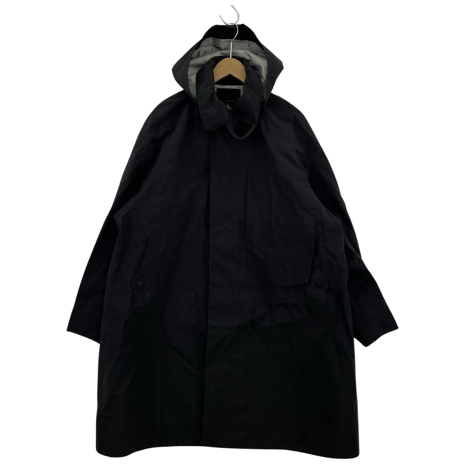 Stone Island ブラック ロングコート STONE ISLAND (ストーン