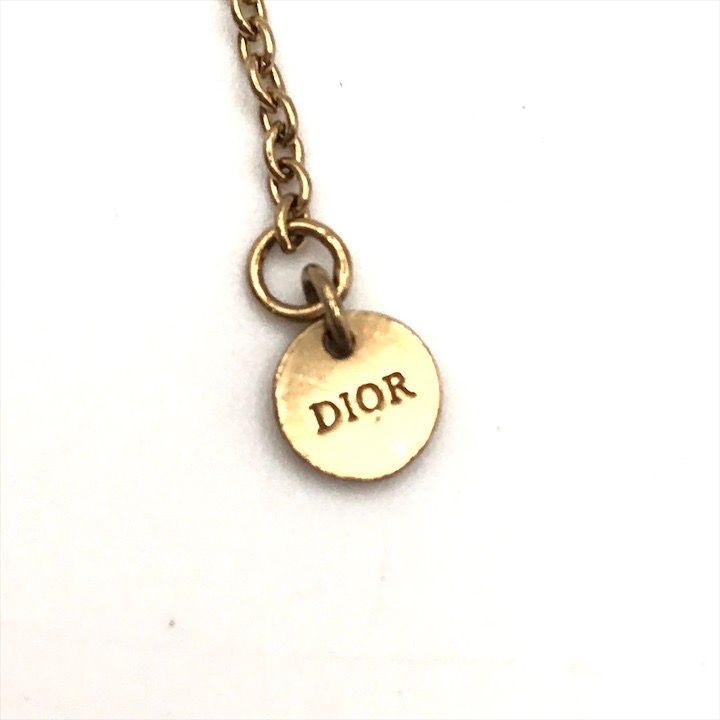 美品 Christian Dior ディオール CDロゴ ラインストーン ブレスレット