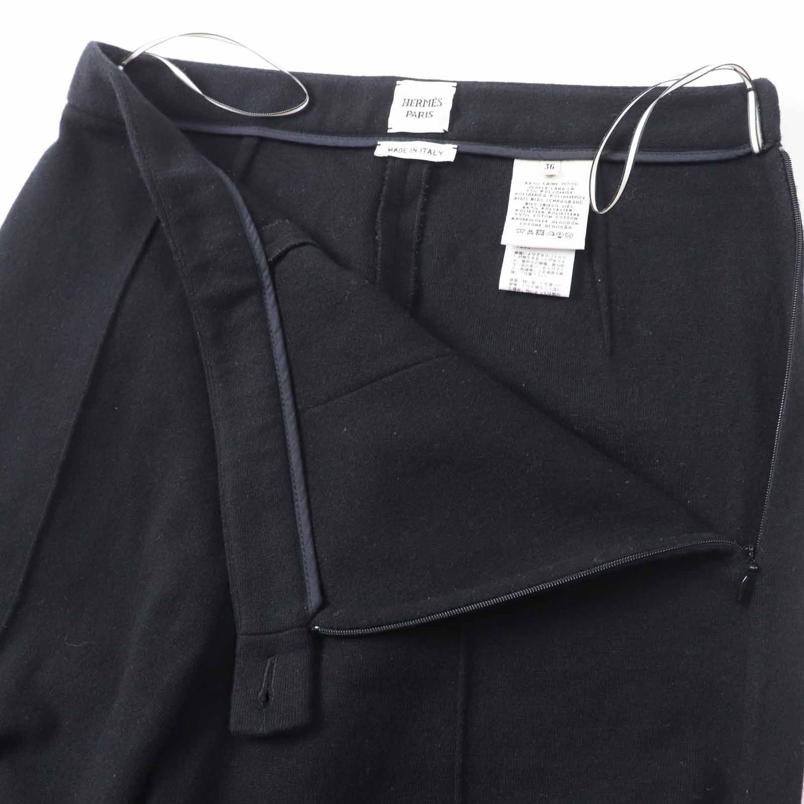 HERMES エルメス パンツ（その他） 黒 36(XS位) 4103524F0109 HERMES - HERMES エルメス パンツ（その他） 36(XS位) 黒 【古着