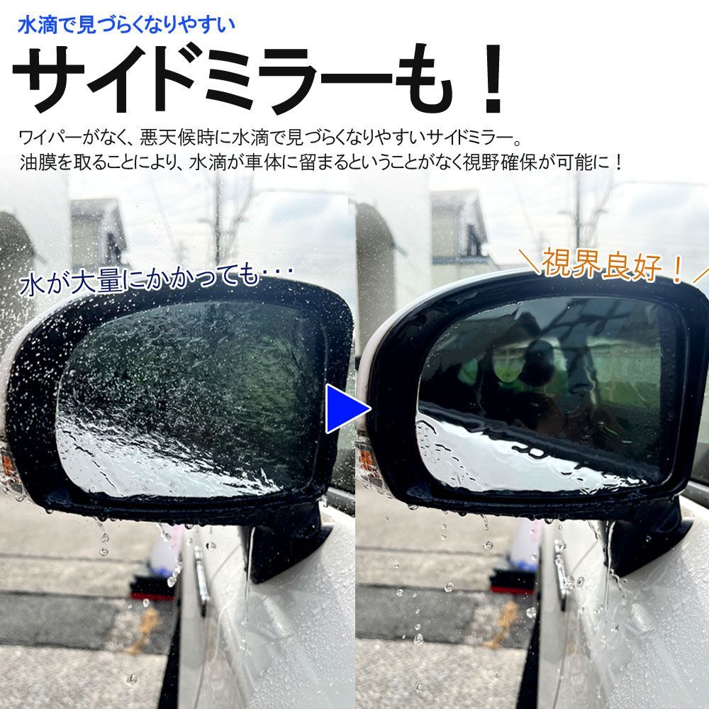 コレクション 車 サイド ミラー 油膜