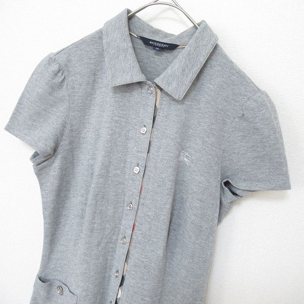 バーバリー BURBERRY LONDON ポロシャツ ワンピース ロゴ刺繍