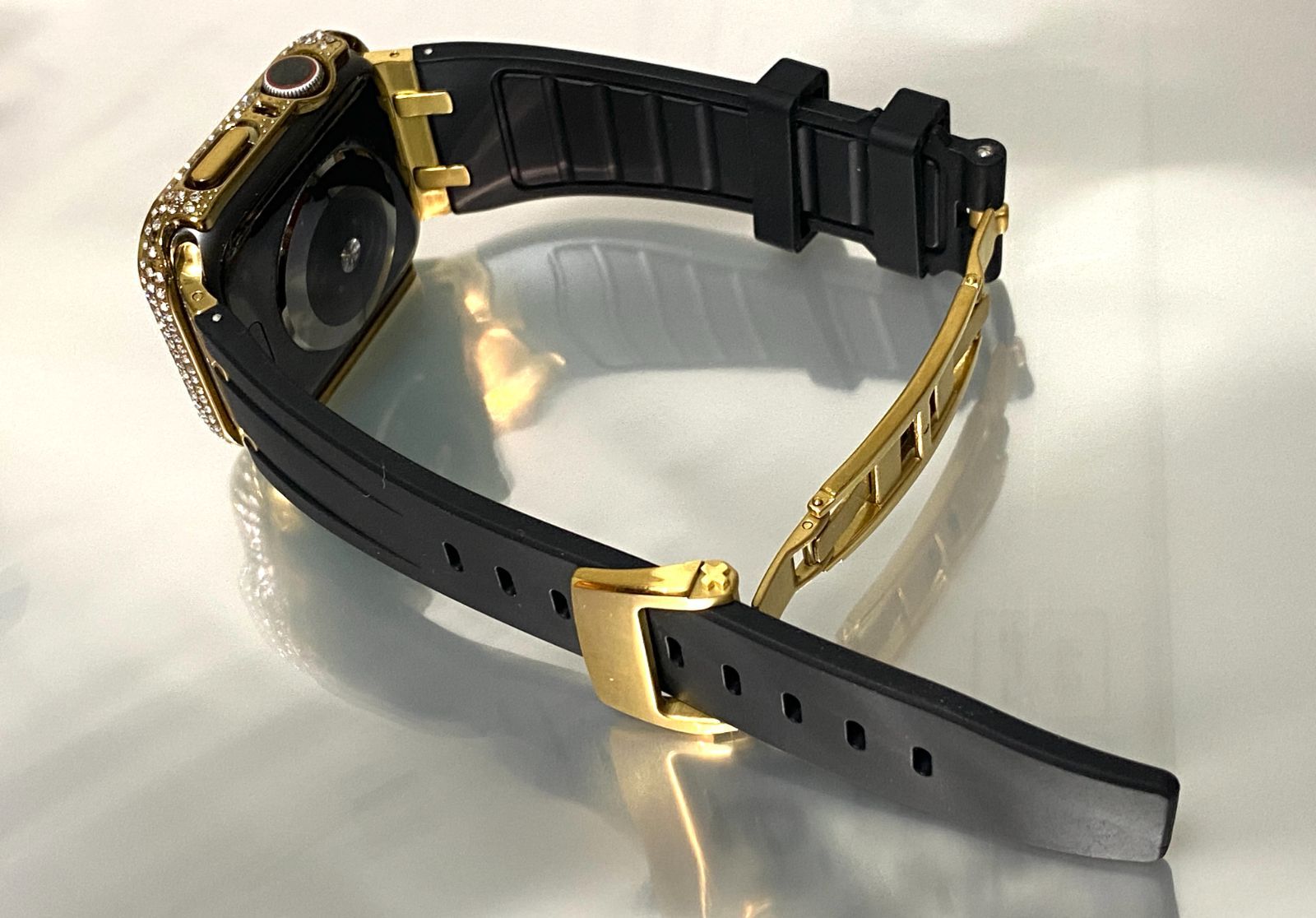 シームレス ゴールド アップルウォッチ ラバーベルト Apple Watch
