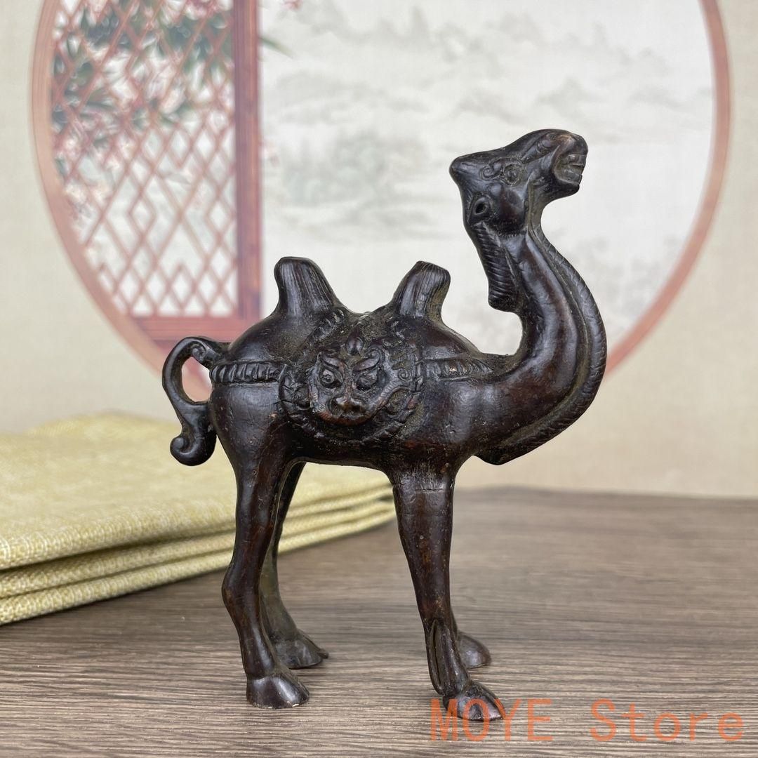 銅製 駱駝 茶台茶寵 書卓 装飾品 工芸品 置物 - メルカリ