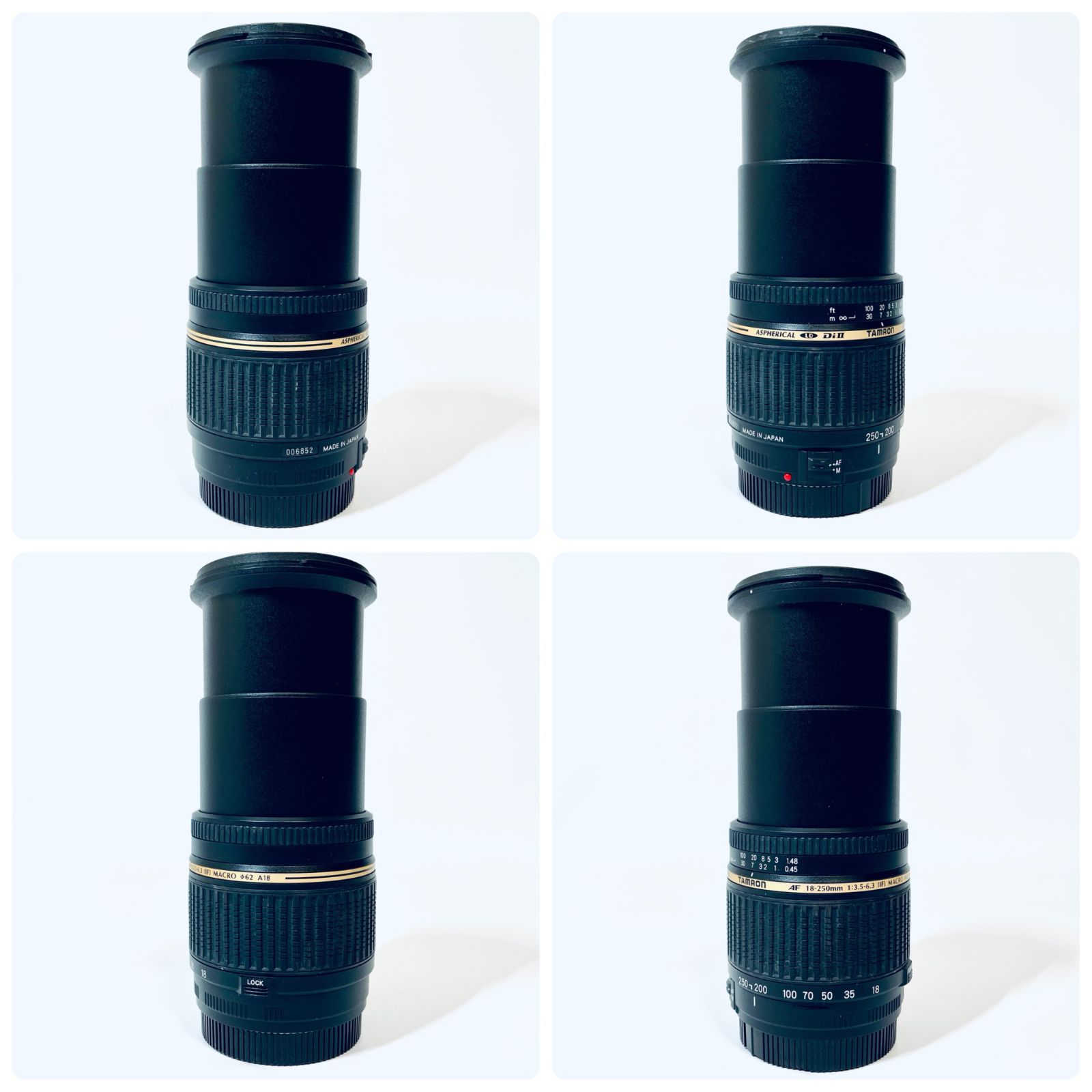 美品】ズームレンズ TAMRON AF 18-250mm F3.5-6.3（IF) MACRO 