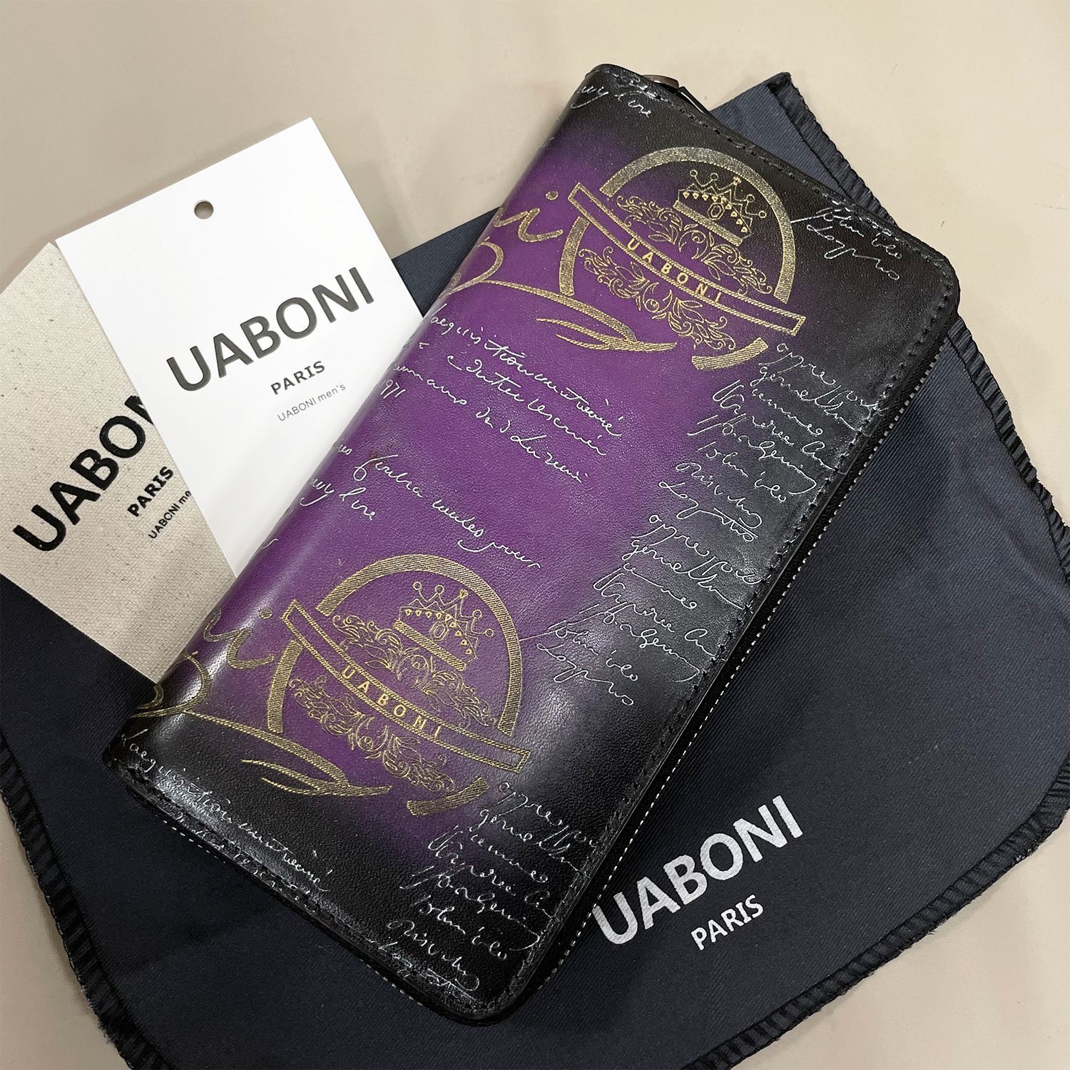 ラウンドファスナー長財布 EU製 定価23万 特注限定品 UABONI*ユアボニ 