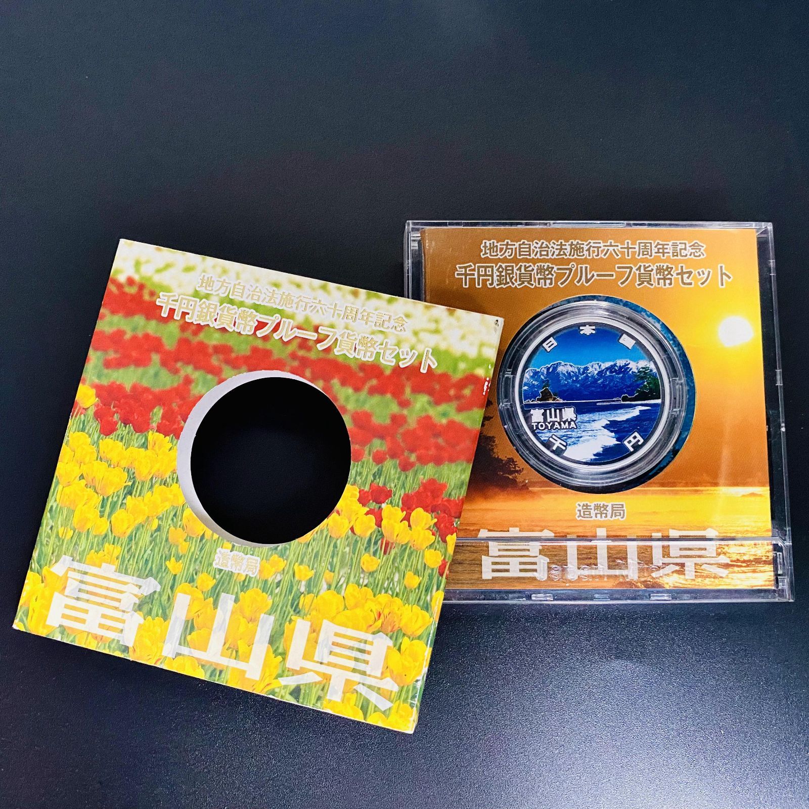 地方自治 千円銀貨 富山県 Aセット 31.1g 地方自治法施行60周年