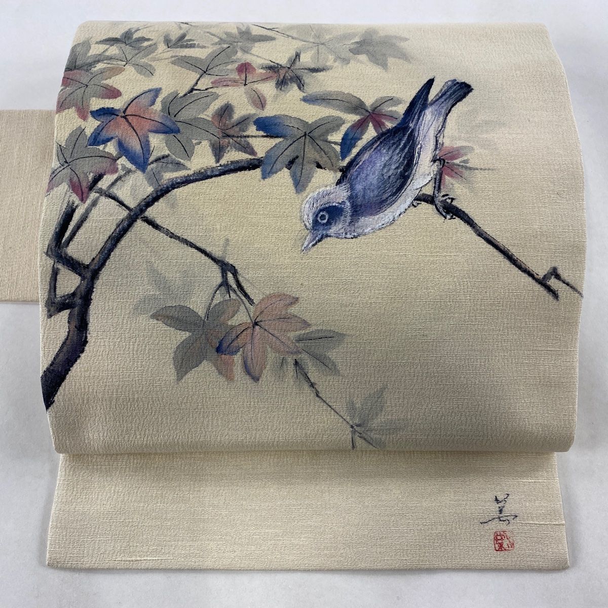 希少 黒入荷！ 名古屋帯 秀品 【中古】 正絹 ベージュ 唐織 立涌 華文