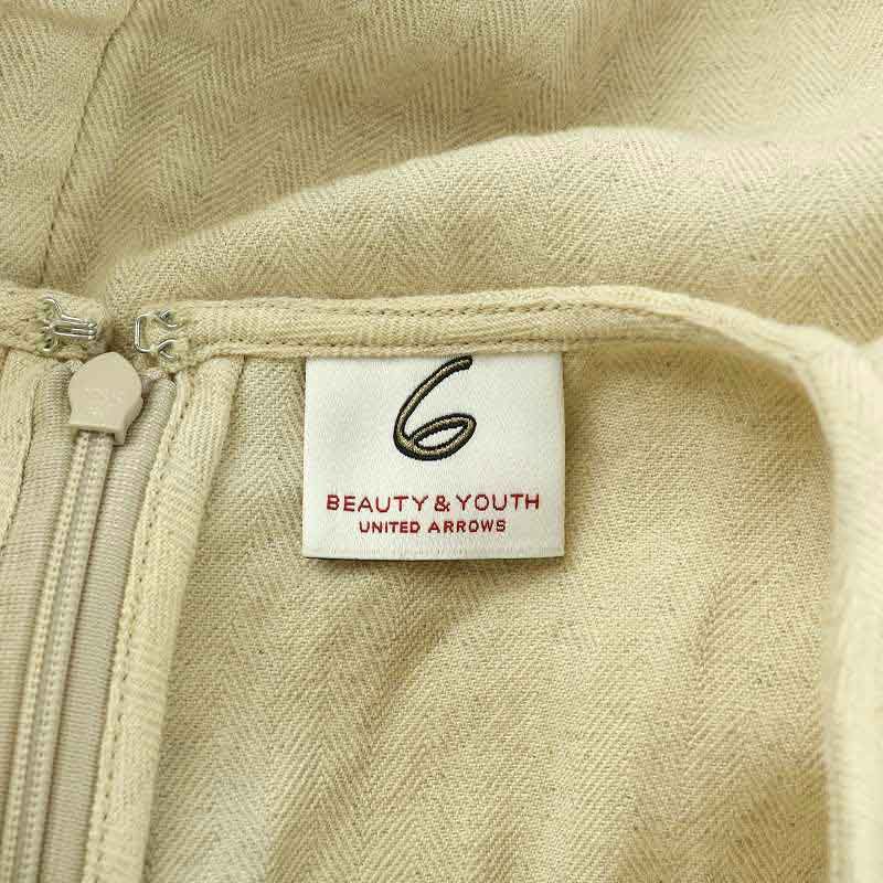 BEAUTY&amp;YOUTH UNITED ARROWS - 美品☆roku 6 リボンスリーブニット☆mame  6(ROKU)＞カラーシアー ショートスリーブ ニット