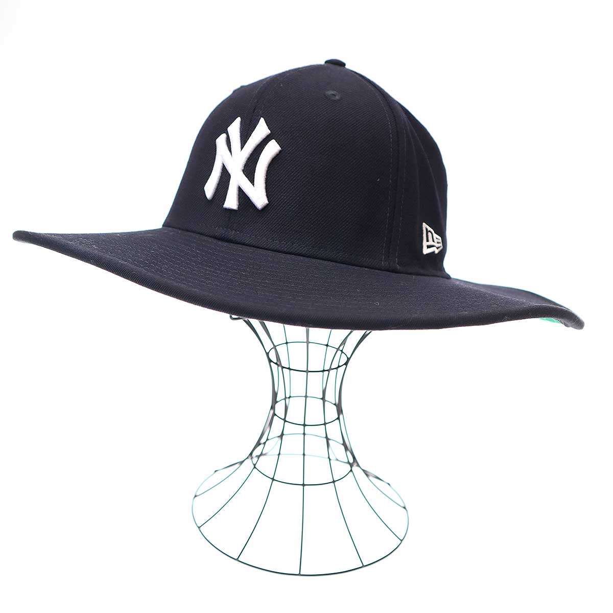 NEWERA ニューエラ Fitted Long Brim Hat New York YANKEES ニューヨークヤンキースロングブリムハット ネイビー 7 1|2