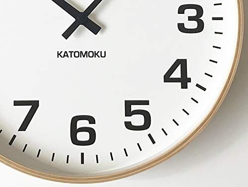 KATOMOKU plywood wall clock 15 電波時計 スイープ（連続秒針） km