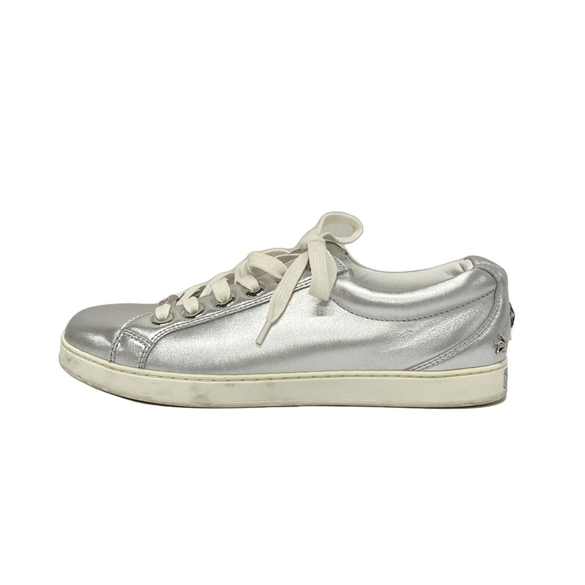 JIMMY CHOO(ジミーチュウ) スニーカー 38 レディース美品 - シルバー 