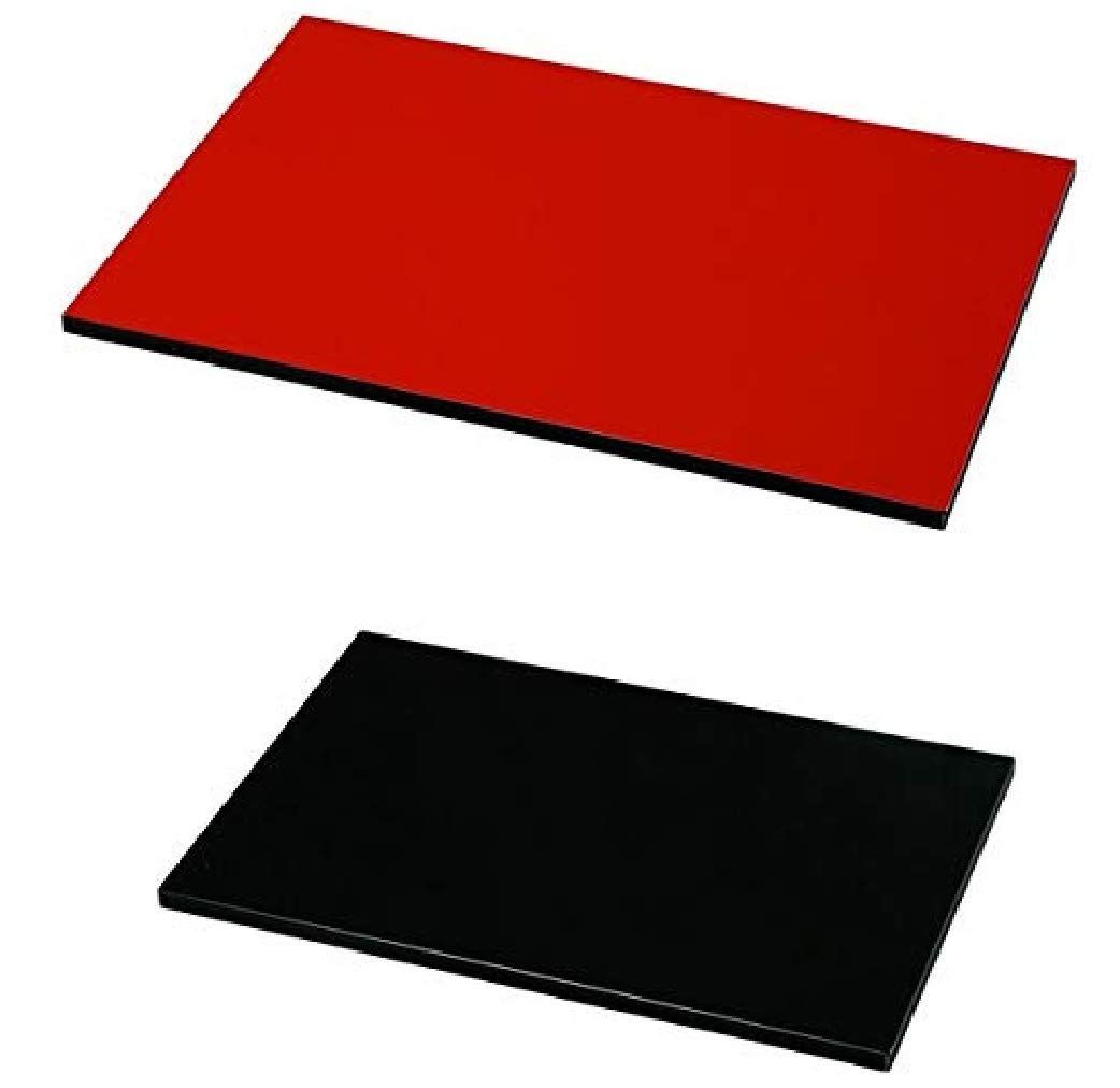 新品  サイズ MDF 黒/朱 長角板 30×20×1cm 10.0 22-92