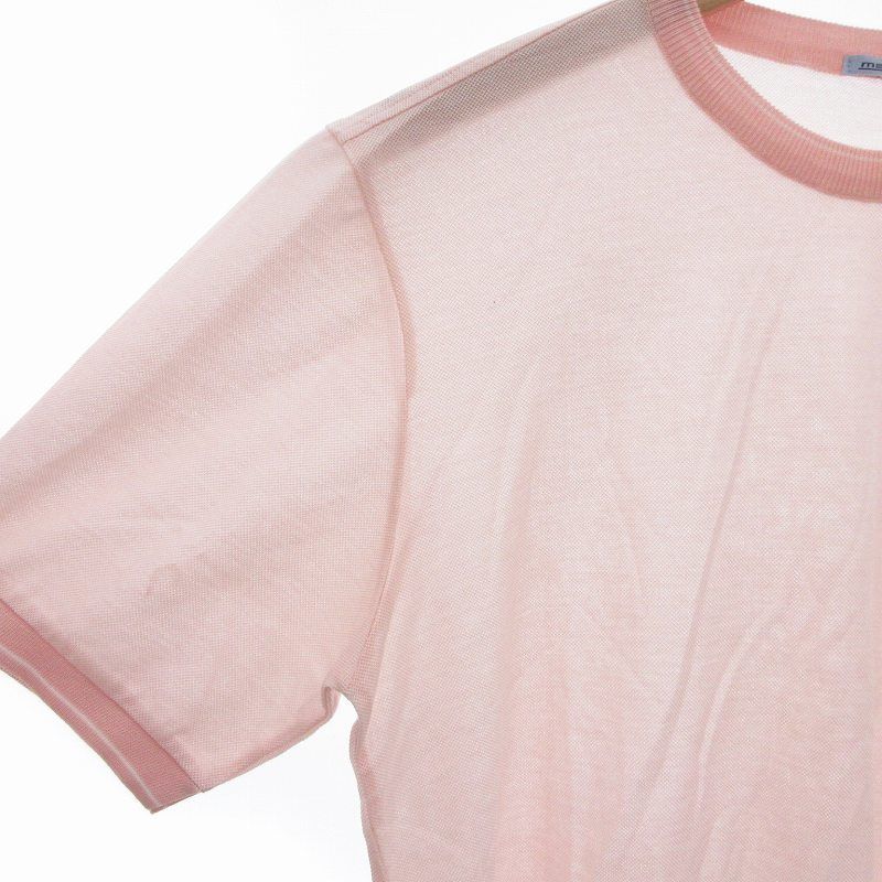 マーロ malo コットンニット セーター Tシャツ 半袖 52 ピンク