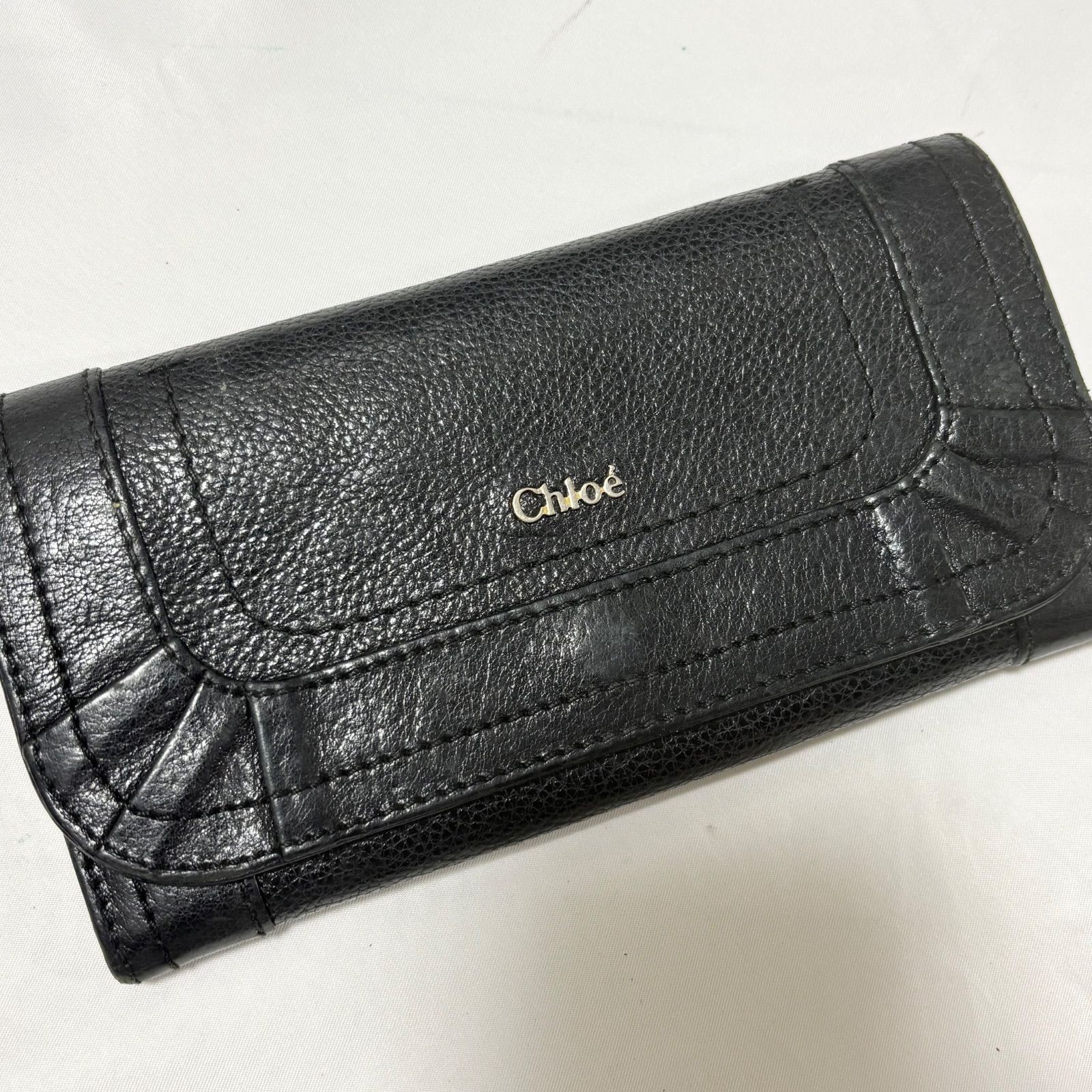 送料無料】Chloe/クロエ/長財布/サイフ/ウォレット/レザー/ホック式 