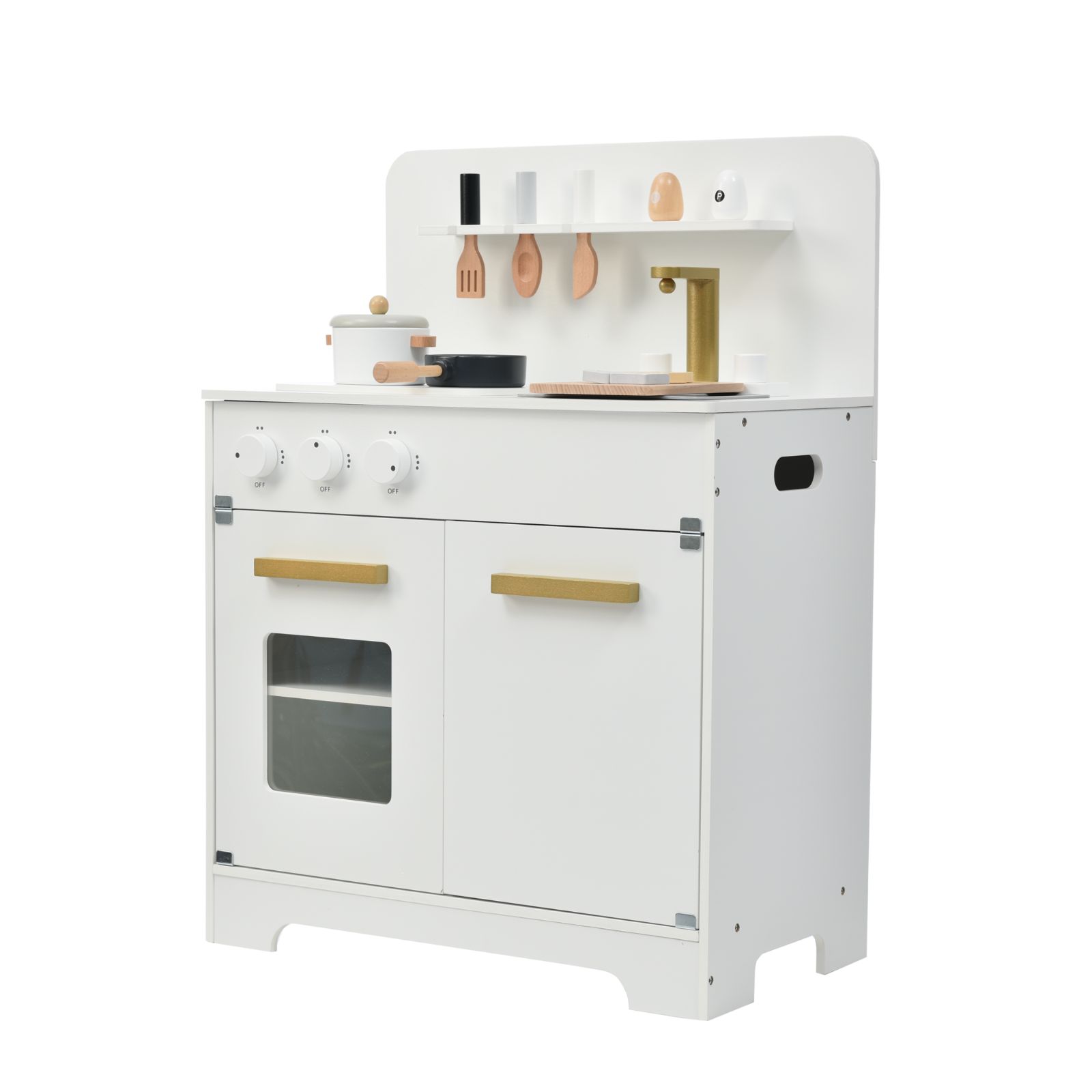 おままごと キッチン 木製 調理器具付き ままごとセット 誕生日 台所 知育玩具 子供用 子供 収納 まねっこ コンロミニキッチン おもちゃキッチン キッズ ベビー プレゼント【ホワイト】