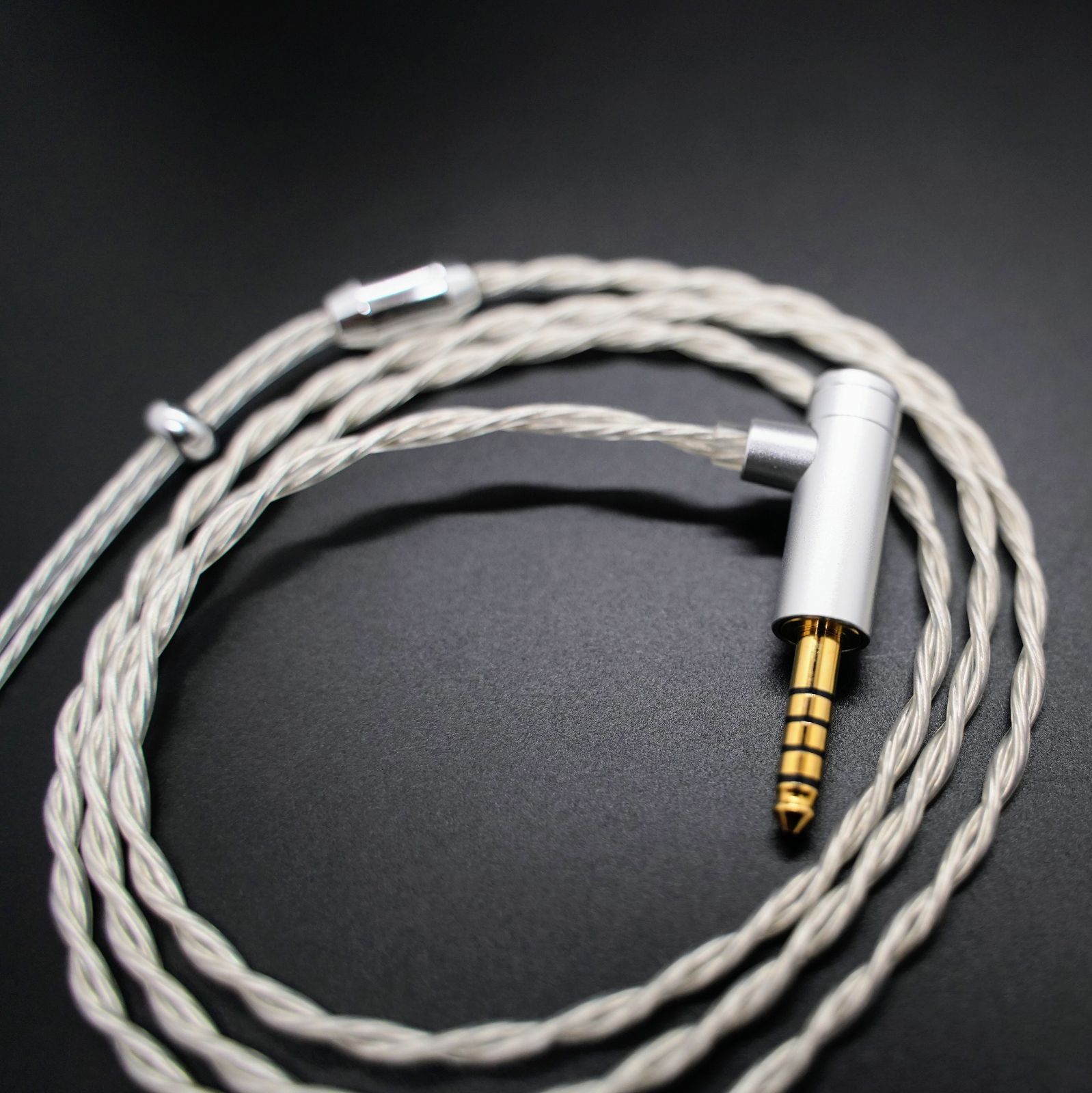 ついに7N 超冷凍製単結晶銅銀メッキ最高スペックケーブルIE900用/4.4mm