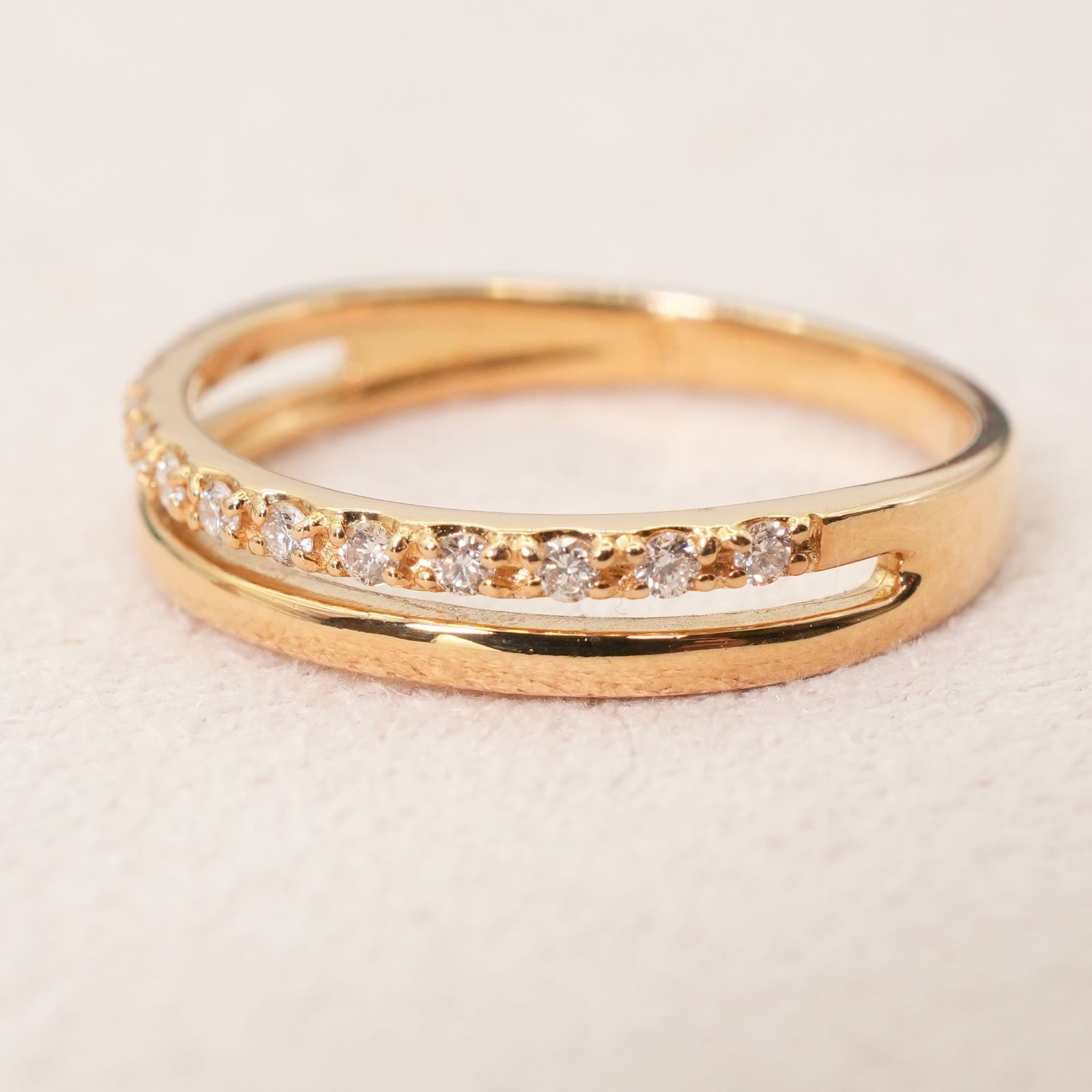 ヴァンドーム青山　k18 ハーフエタニティリング ヴァンドーム青山 VENDOME AOYAMA K18 ダイヤ ハーフエタニティ リング