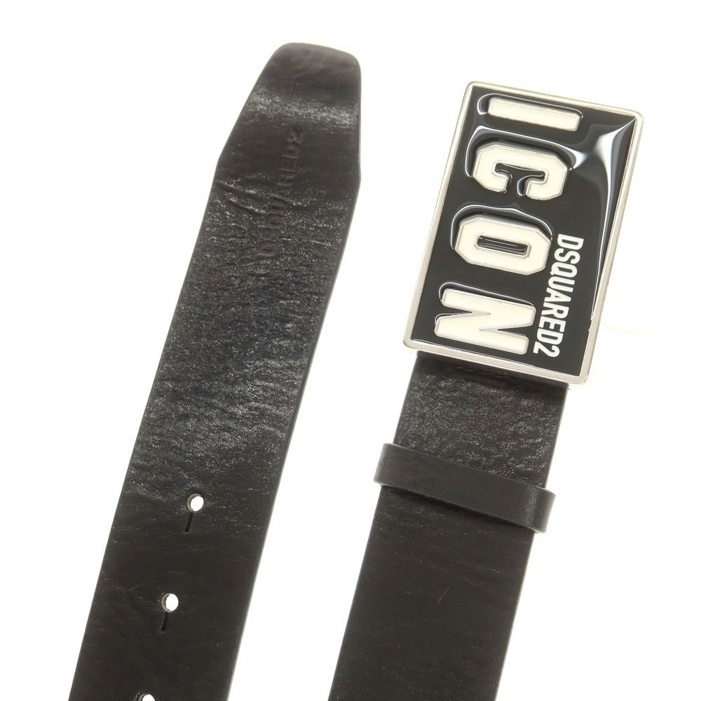 新品】ディースクエアード DSQUARED2 レザー ベルト ブラック