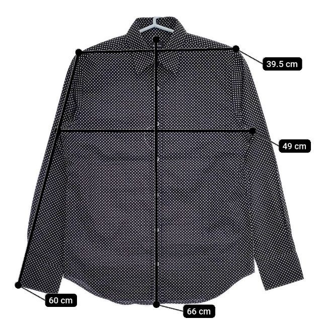 Paul Smith Black ポールスミス シャツ　長袖　直筆プリント柄XL Paul Smith（ポールスミス）の「Numbers プリントシャツ