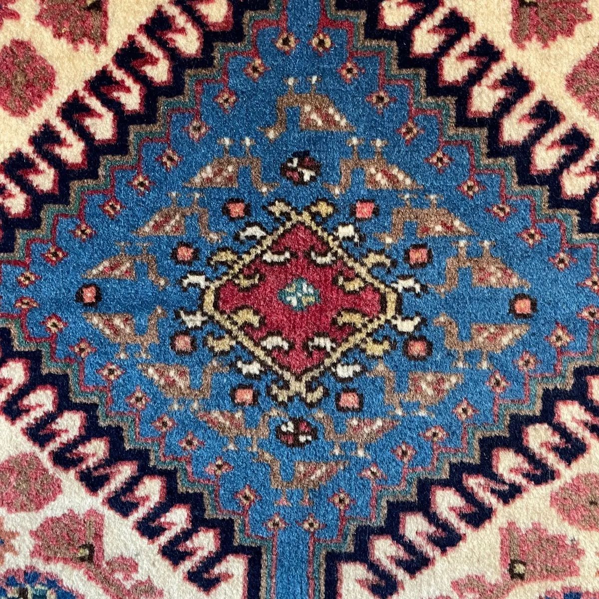 ヤラメ絨毯 ペルシャ絨毯 玄関マット ペルシャ絨毯 ヤラメ産 玄関マット サイズ 79/128cm No YA-ZG-16B