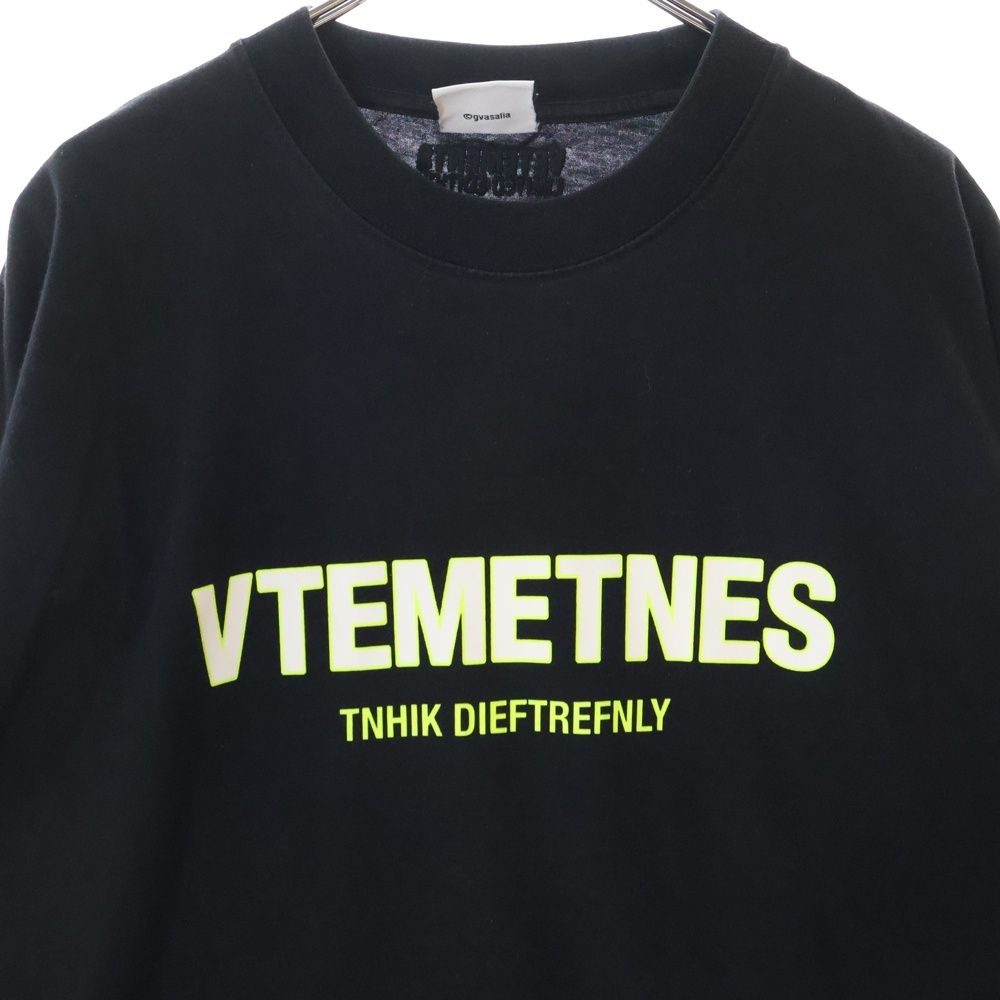 VETEMENTSヴェトモン/ロゴ プリント クルーネック T シャツ cloudshoe_vm-ue51tr620