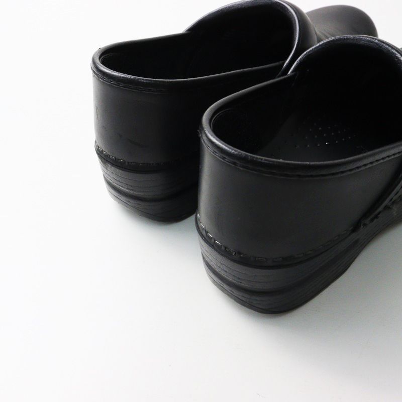 dansko ブラック クロッグサンダル レザー 37 ダンスコ DANSKO PROFESSIONAL レザークロッグシューズ 36