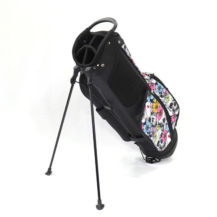 ラウドマウス 8.5型 スタンド式 キャディーバッグ 花柄 スカル ユニセックス LOUDMOUTH ラウドマウス LM-CB0031 スタンドキャディバッグ 8.5型